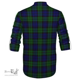 ScotsTee Shop Scottish Bannatyne Clan Tartan Mens Scottish Jacobite Ghillie Casual Shirt