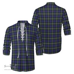 ScotsTee Shop Scottish Baird Modern Clan Tartan Mens Scottish Jacobite Ghillie Casual Shirt
