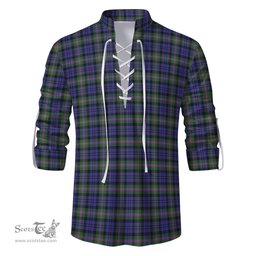 ScotsTee Shop Scottish Baird Modern Clan Tartan Mens Scottish Jacobite Ghillie Casual Shirt