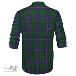 ScotsTee Shop Scottish Carmichael Clan Crest Tartan Mens Scottish Jacobite Ghillie Casual Shirt