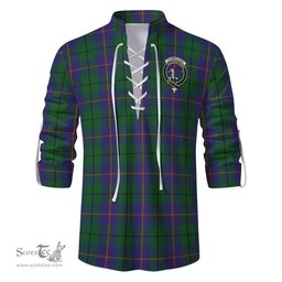 ScotsTee Shop Scottish Carmichael Clan Crest Tartan Mens Scottish Jacobite Ghillie Casual Shirt