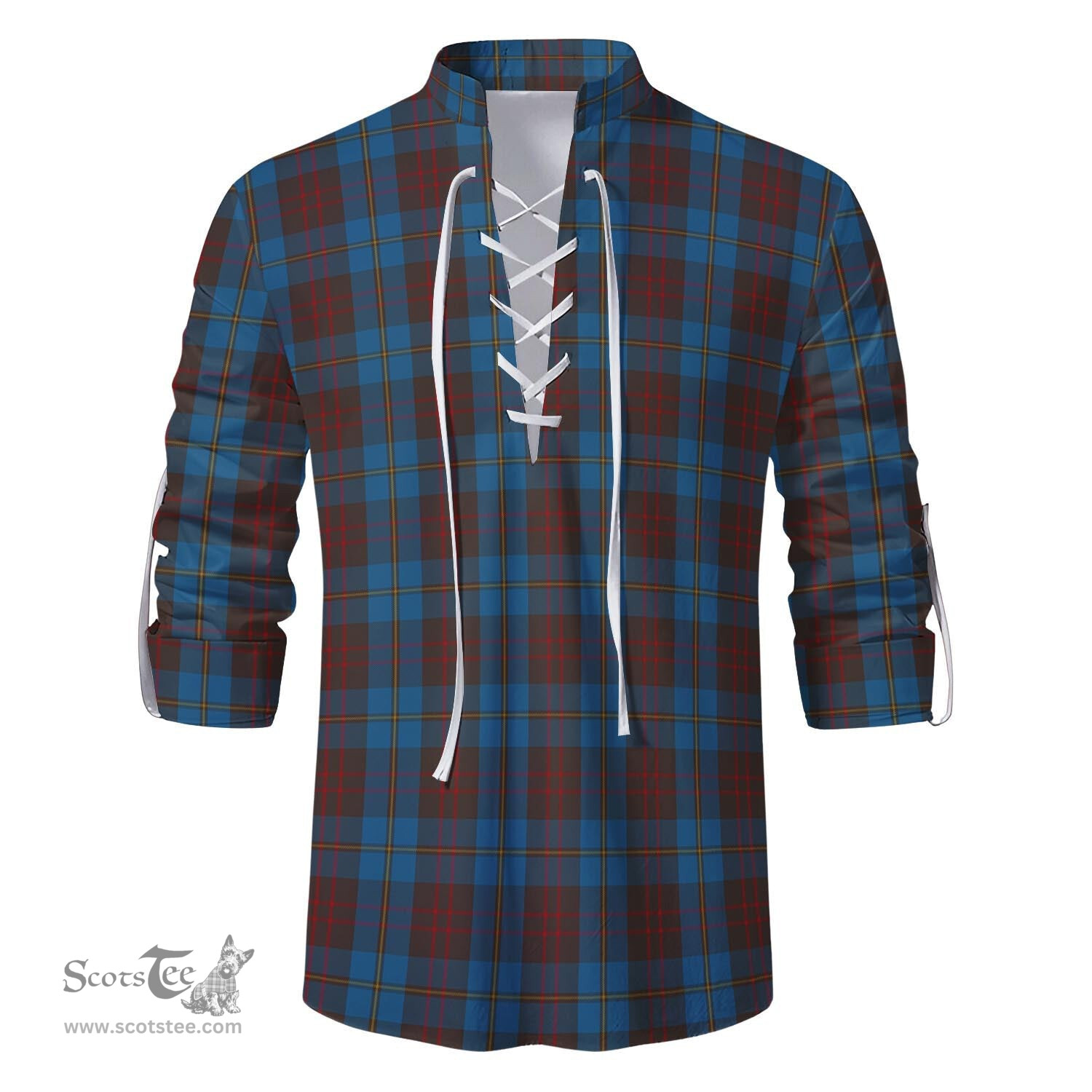 ScotsTee Shop Scottish Cameron Hunting Clan Tartan Mens Scottish Jacobite Ghillie Casual Shirt