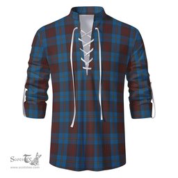 ScotsTee Shop Scottish Cameron Hunting Clan Tartan Mens Scottish Jacobite Ghillie Casual Shirt