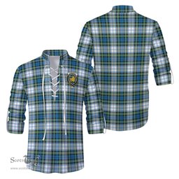 ScotsTee Shop Scottish Campbell Dress Ancient Clan Crest Tartan Mens Scottish Jacobite Ghillie Casual Shirt