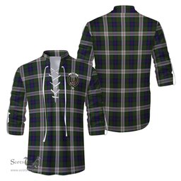 ScotsTee Shop Scottish Blair Dress Clan Crest Tartan Mens Scottish Jacobite Ghillie Casual Shirt