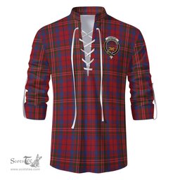 ScotsTee Shop Scottish Cameron of Locheil Clan Crest Tartan Mens Scottish Jacobite Ghillie Casual Shirt