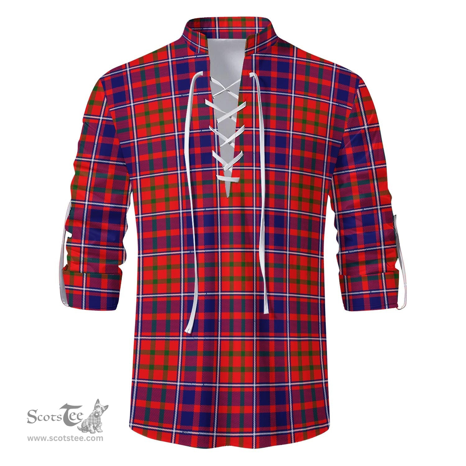 ScotsTee Shop Scottish Cameron of Lochiel Modern Clan Tartan Mens Scottish Jacobite Ghillie Casual Shirt