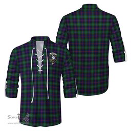 ScotsTee Shop Scottish Campbell of Cawdor Modern Clan Crest Tartan Mens Scottish Jacobite Ghillie Casual Shirt