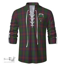 ScotsTee Shop Scottish Cairns Clan Crest Tartan Mens Scottish Jacobite Ghillie Casual Shirt