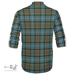 ScotsTee Shop Scottish Cathcart Clan Tartan Mens Scottish Jacobite Ghillie Casual Shirt