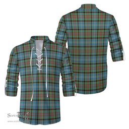 ScotsTee Shop Scottish Cathcart Clan Tartan Mens Scottish Jacobite Ghillie Casual Shirt