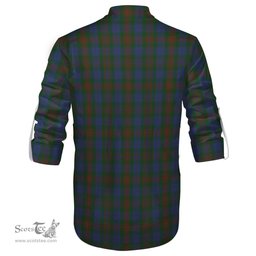 ScotsTee Shop Scottish Buchanan Hunting Clan Crest Tartan Mens Scottish Jacobite Ghillie Casual Shirt
