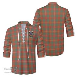 ScotsTee Shop Scottish Bruce Ancient Clan Crest Tartan Mens Scottish Jacobite Ghillie Casual Shirt