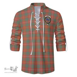 ScotsTee Shop Scottish Bruce Ancient Clan Crest Tartan Mens Scottish Jacobite Ghillie Casual Shirt
