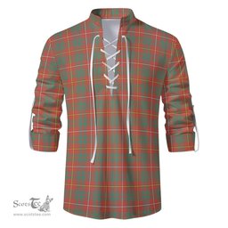 ScotsTee Shop Scottish Bruce Ancient Clan Tartan Mens Scottish Jacobite Ghillie Casual Shirt