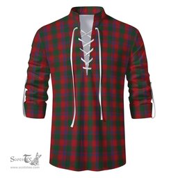 ScotsTee Shop Scottish Bruce Old Clan Tartan Mens Scottish Jacobite Ghillie Casual Shirt