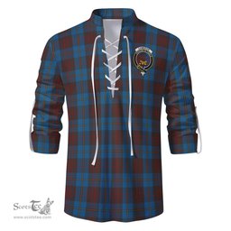 ScotsTee Shop Scottish Cameron Hunting Clan Crest Tartan Mens Scottish Jacobite Ghillie Casual Shirt