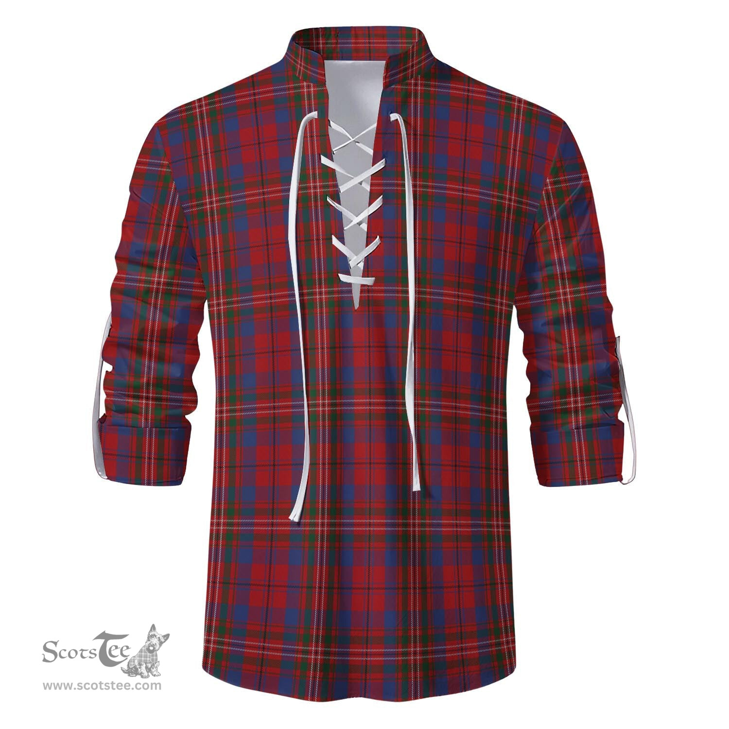 ScotsTee Shop Scottish Cameron of Locheil Clan Tartan Mens Scottish Jacobite Ghillie Casual Shirt