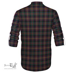 ScotsTee Shop Scottish Cameron Highlanders of Ottawa Clan Crest Tartan Mens Scottish Jacobite Ghillie Casual Shirt