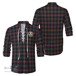 ScotsTee Shop Scottish Cameron Highlanders of Ottawa Clan Crest Tartan Mens Scottish Jacobite Ghillie Casual Shirt