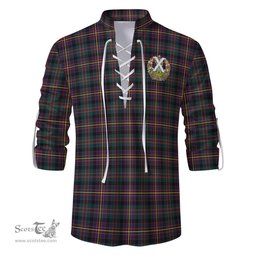 ScotsTee Shop Scottish Cameron Highlanders of Ottawa Clan Crest Tartan Mens Scottish Jacobite Ghillie Casual Shirt