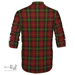 ScotsTee Shop Scottish Blackstock Red Dress Clan Crest Tartan Mens Scottish Jacobite Ghillie Casual Shirt