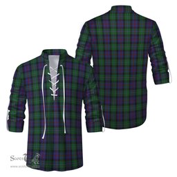 ScotsTee Shop Scottish Campbell of Cawdor Clan Tartan Mens Scottish Jacobite Ghillie Casual Shirt