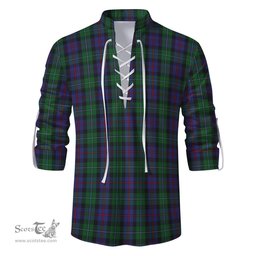 ScotsTee Shop Scottish Campbell of Cawdor Clan Tartan Mens Scottish Jacobite Ghillie Casual Shirt