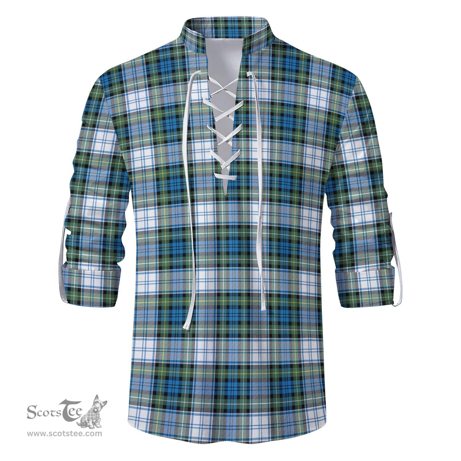 ScotsTee Shop Scottish Campbell Dress Ancient Clan Tartan Mens Scottish Jacobite Ghillie Casual Shirt