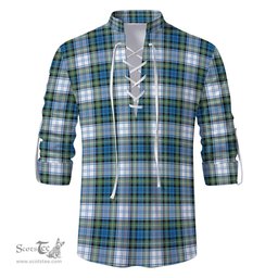 ScotsTee Shop Scottish Campbell Dress Ancient Clan Tartan Mens Scottish Jacobite Ghillie Casual Shirt