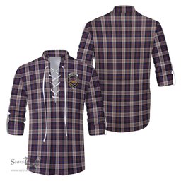 ScotsTee Shop Scottish Cameron of Erracht Dress Clan Crest Tartan Mens Scottish Jacobite Ghillie Casual Shirt