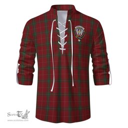 ScotsTee Shop Scottish Carruthers Clan Crest Tartan Mens Scottish Jacobite Ghillie Casual Shirt