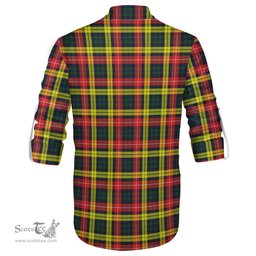 ScotsTee Shop Scottish Buchanan Modern Clan Tartan Mens Scottish Jacobite Ghillie Casual Shirt