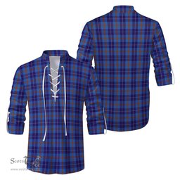 ScotsTee Shop Scottish Bryson Clan Tartan Mens Scottish Jacobite Ghillie Casual Shirt