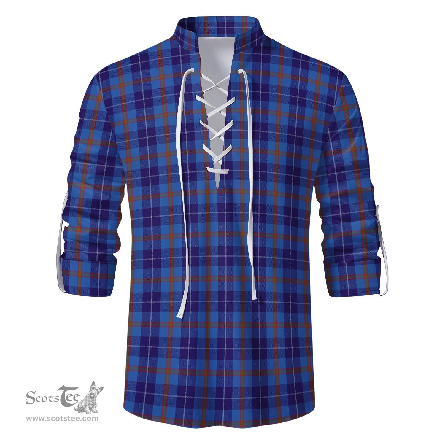 ScotsTee Shop Scottish Bryson Clan Tartan Mens Scottish Jacobite Ghillie Casual Shirt