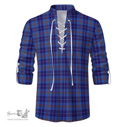 ScotsTee Shop Scottish Bryson Clan Tartan Mens Scottish Jacobite Ghillie Casual Shirt