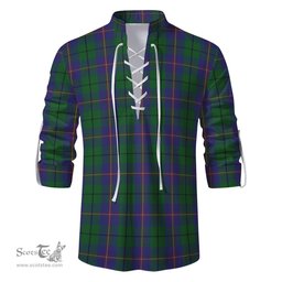 ScotsTee Shop Scottish Carmichael Clan Tartan Mens Scottish Jacobite Ghillie Casual Shirt