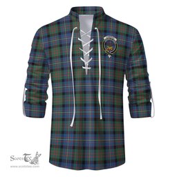 ScotsTee Shop Scottish Cameron of Erracht Ancient Clan Crest Tartan Mens Scottish Jacobite Ghillie Casual Shirt