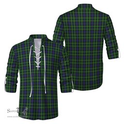 ScotsTee Shop Scottish Campbell of Breadalbane Clan Tartan Mens Scottish Jacobite Ghillie Casual Shirt