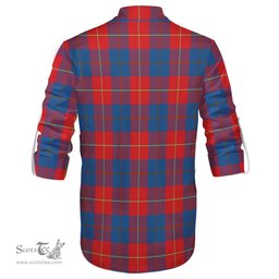 ScotsTee Shop Scottish Blane Clan Crest Tartan Mens Scottish Jacobite Ghillie Casual Shirt