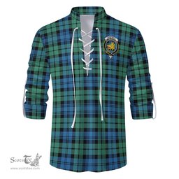 ScotsTee Shop Scottish Campbell Ancient 01 Clan Crest Tartan Mens Scottish Jacobite Ghillie Casual Shirt