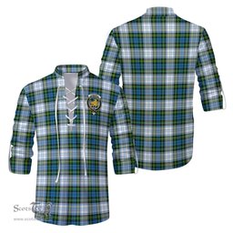 ScotsTee Shop Scottish Campbell Dress Clan Crest Tartan Mens Scottish Jacobite Ghillie Casual Shirt
