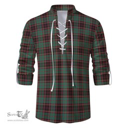 ScotsTee Shop Scottish Buchan Ancient Clan Tartan Mens Scottish Jacobite Ghillie Casual Shirt