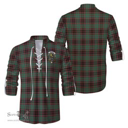 ScotsTee Shop Scottish Buchan Ancient Clan Crest Tartan Mens Scottish Jacobite Ghillie Casual Shirt