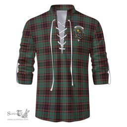 ScotsTee Shop Scottish Buchan Ancient Clan Crest Tartan Mens Scottish Jacobite Ghillie Casual Shirt