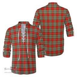 ScotsTee Shop Scottish Chattan Clan Tartan Mens Scottish Jacobite Ghillie Casual Shirt
