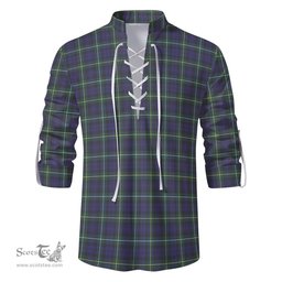 ScotsTee Shop Scottish Campbell Argyll Modern Clan Tartan Mens Scottish Jacobite Ghillie Casual Shirt
