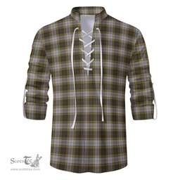 ScotsTee Shop Scottish Buchanan Dress Clan Tartan Mens Scottish Jacobite Ghillie Casual Shirt