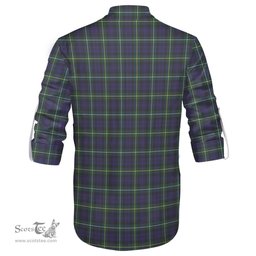 ScotsTee Shop Scottish Campbell Argyll Modern Clan Crest Tartan Mens Scottish Jacobite Ghillie Casual Shirt