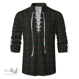 ScotsTee Shop Scottish Carlow County Ireland Clan Tartan Mens Scottish Jacobite Ghillie Casual Shirt